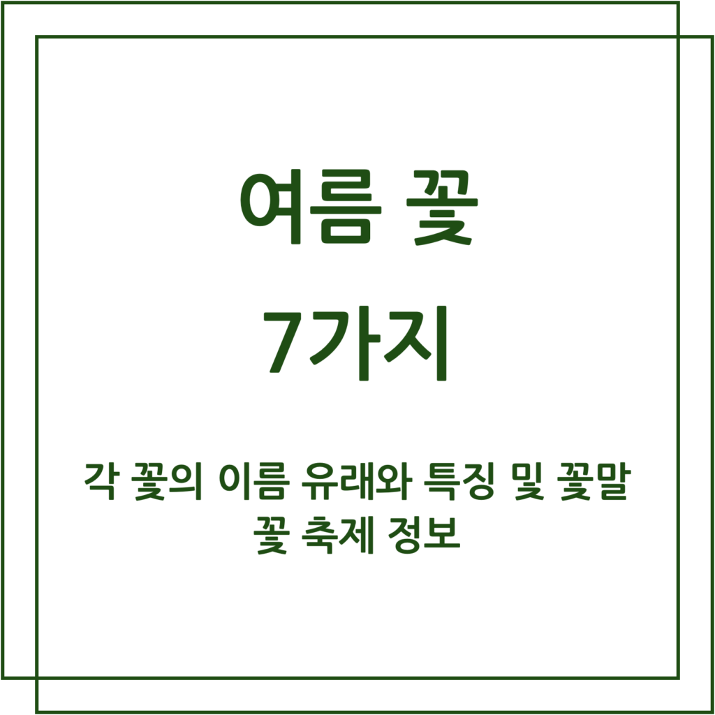 여름 꽃