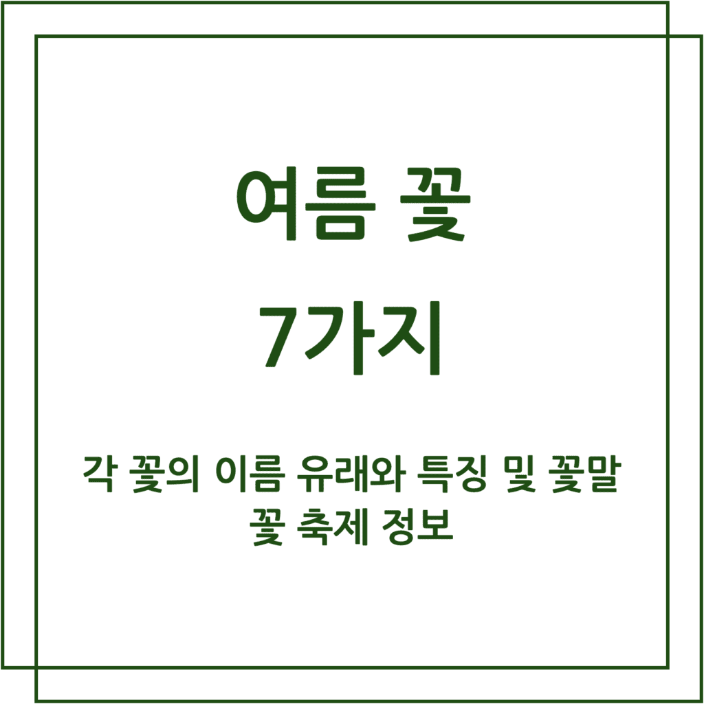 여름 꽃